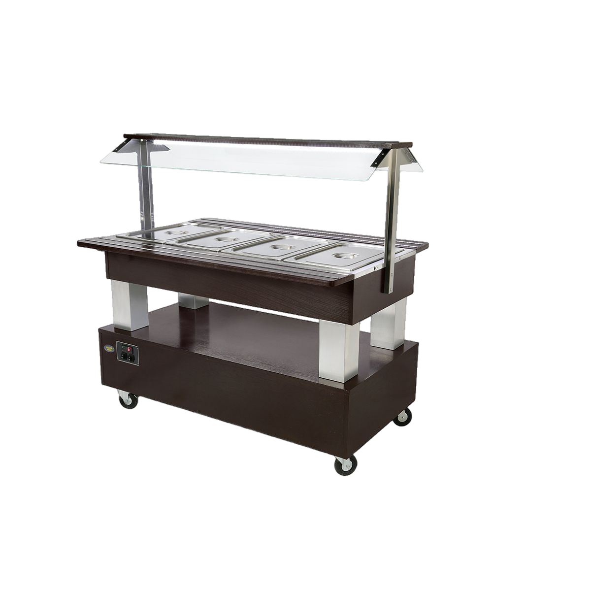 Hot buffet bar with 2 open sides  – 4/1 GN capacity