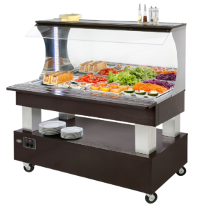 Buffet salad’bar mural réfrigéré – 4 bacs GN 1/1