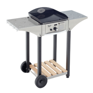 Chariot bois et inox pour plancha 400 mm