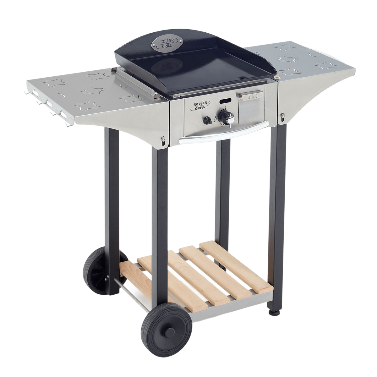 Chariot bois et inox pour plancha 400 mm
