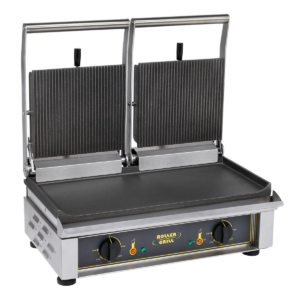 Contact-grill en fonte – grand modèle spécial hamburgers et steaks