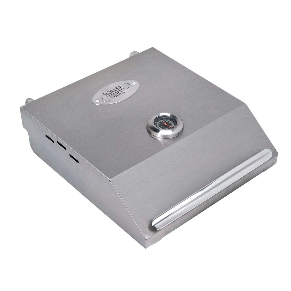 Cooking lid with hinges for 400mm-wide plancha grill