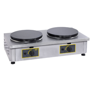 Crêpière professionnelle gaz double – 2 x Ø350 mm