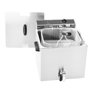Friteuse électrique professionnelle tout inox – 1 cuve 12 L avec vidange