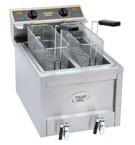 Friteuse électrique professionnelle – double cuve 2 x 8 L avec vidange