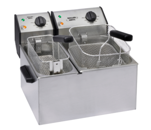 Friteuse électrique professionnelle – double cuve de 5 L + 8 L