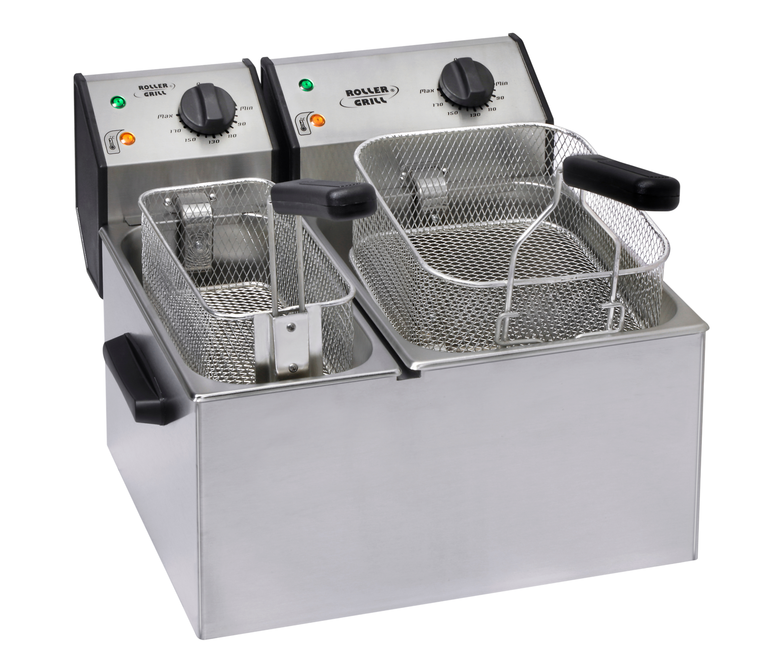 Friteuse électrique professionnelle – double cuve de 5 L + 8 L