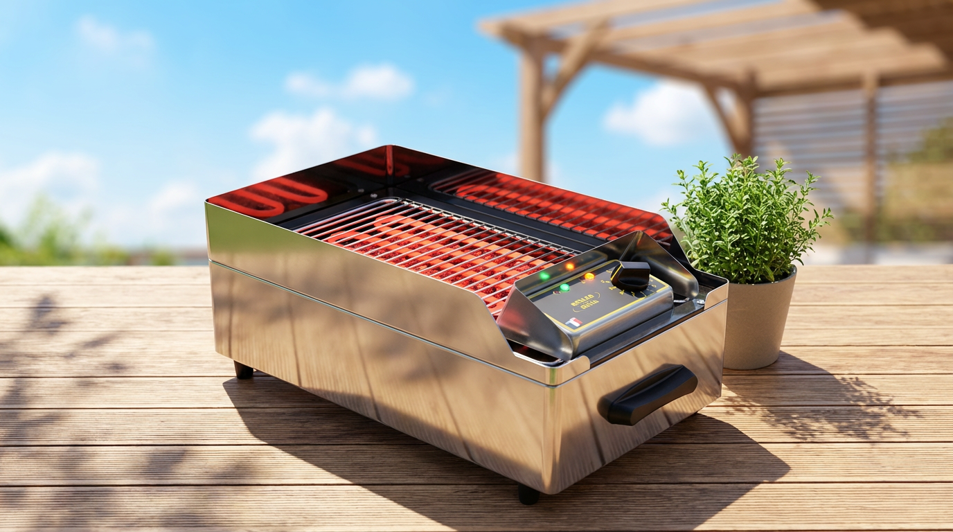 Electric grill with lava stones - Image 3