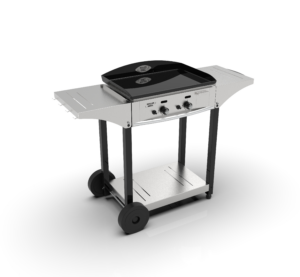 Chariot inox pour plancha 600 mm