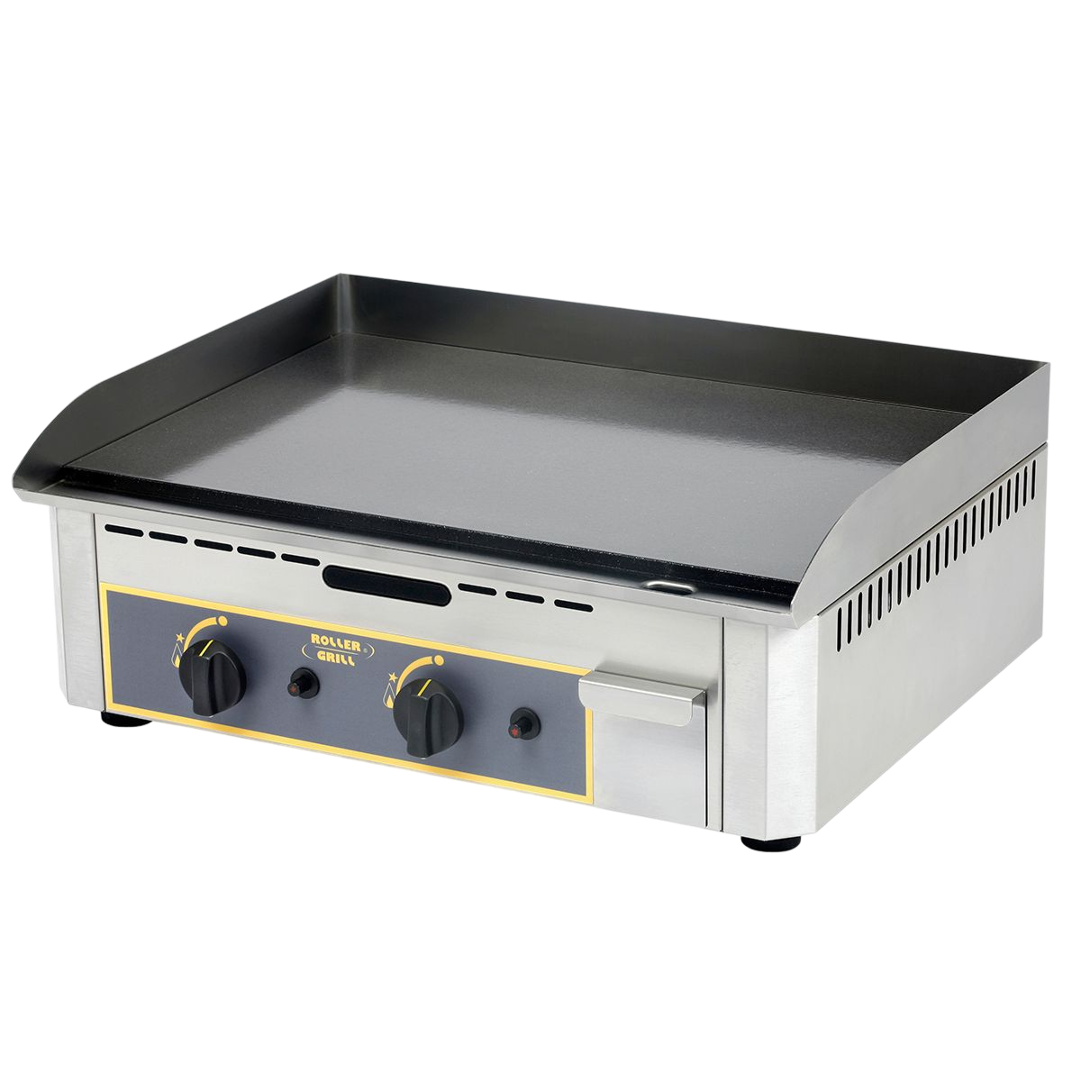 Gas griddle with enamelled steel plate - 2 cooking zones