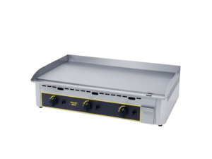 Plaque à snacker gaz en inox – 3 zones de cuisson