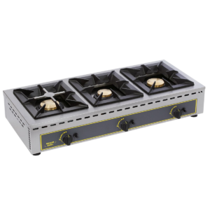 Réchaud gaz professionnel – 3 feux (7 + 7 + 7 kW)