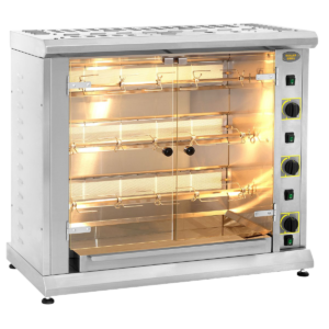 Rôtissoire professionnelle gaz – 3 broches