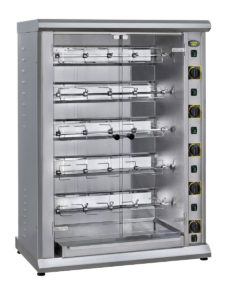 Rôtissoire professionnelle gaz – 5 broches