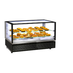 Vitrine chauffante ventilée – 2 grandes étagères verre