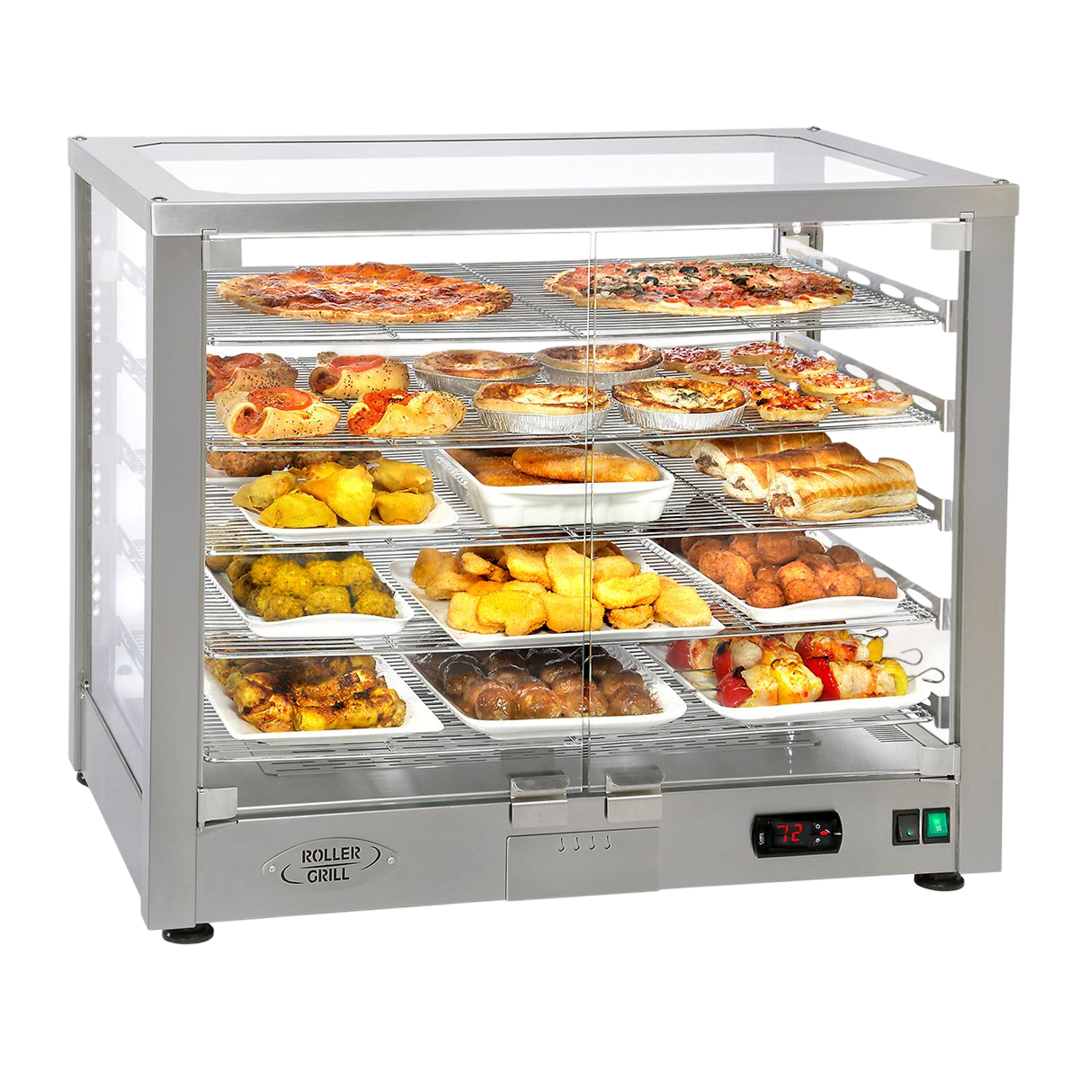 Vitrine chauffante ventilée – 3 grilles