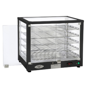Vitrine chauffante ventilée – 3 grilles – Noir