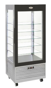 Vitrine positive ventilée - étagères en verre, large modèle – Inox