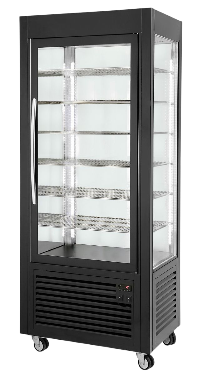 Vitrine positive ventilée– grilles fixes, large modèle