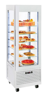 Vitrine positive ventilée - étagères en verre – Blanc