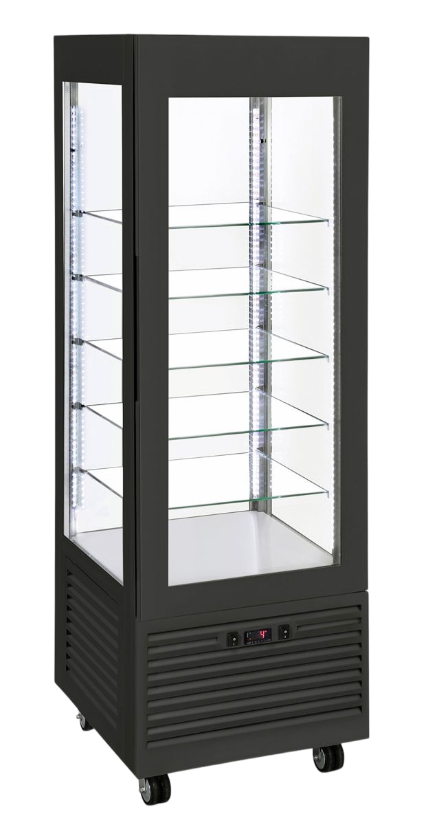 Vitrine positive ventilée - étagères en verre