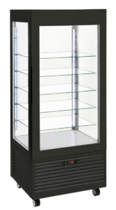 Vitrine positive ventilée - étagères en verre, large modèle