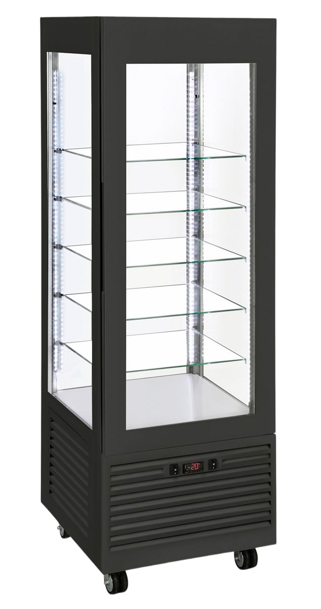 Vitrine négative ventilée – étagères en verre