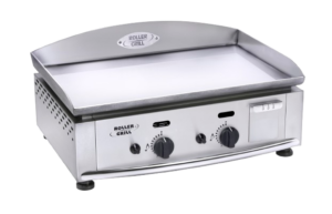 Plancha inox gaz avec 2 zones de cuisson indépendantes