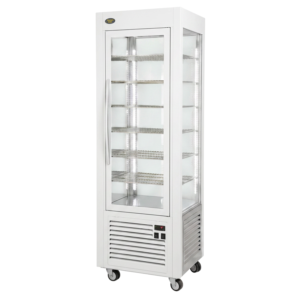 Vitrine positive ventilée – grilles fixes – Blanc
