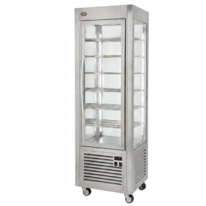Vitrine positive ventilée – grilles fixes – Inox