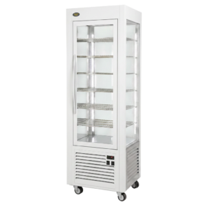 Vitrine négative ventilée – grilles fixes – Blanc