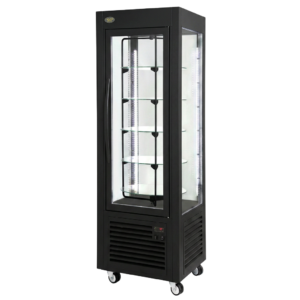 Vitrine négative ventilée – plateaux tournants – Noir