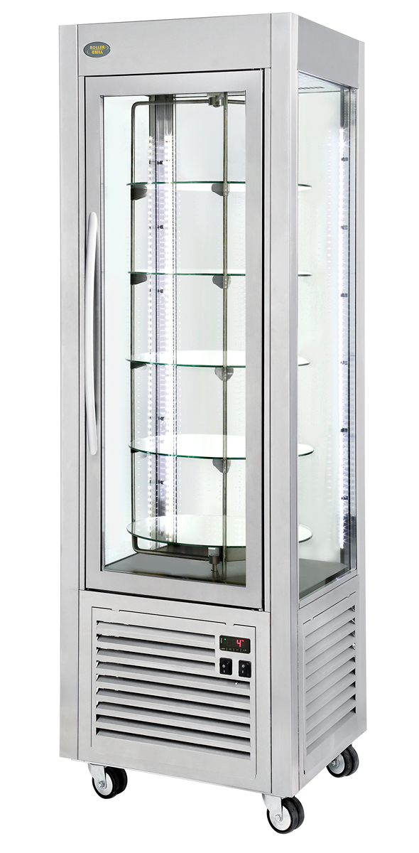 Vitrine réfrigérée ventilée pour chocolat – plateaux tournants – Inox